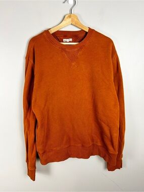 ALEX MILL Sweatshirt V-Stitch French Terry Burnt Orange Men's Large CasualLounge